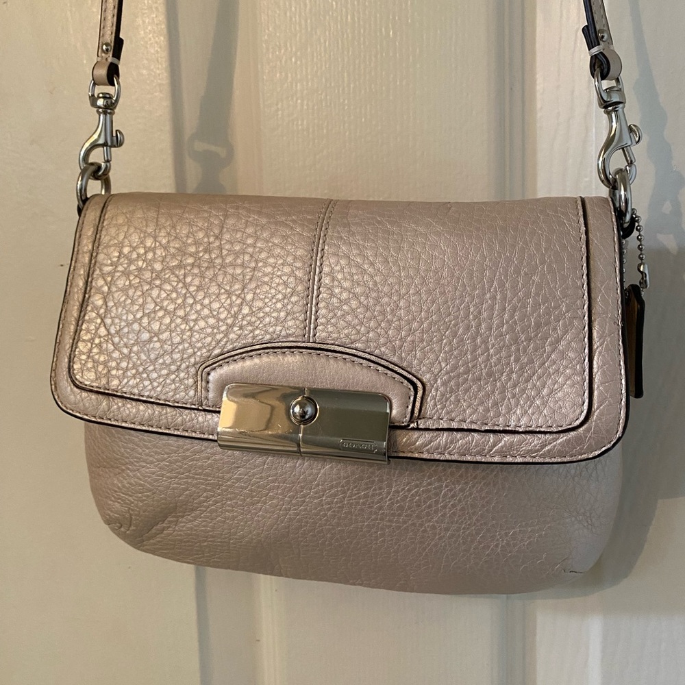 Coach Kristin Small Metallic Pearl Crossbody Bag